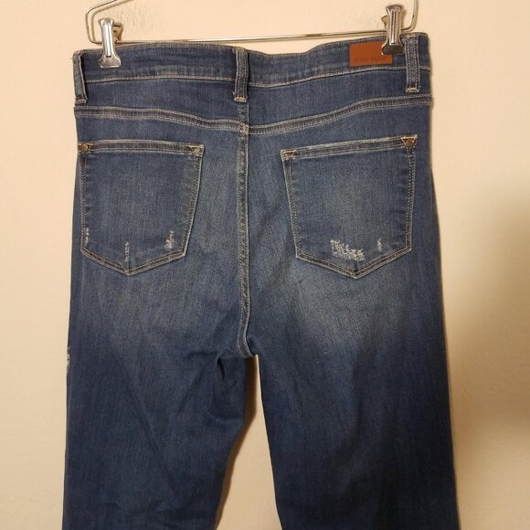 Judy Blue Jeans Womens 9/29 Blue Slim Fit Distressed Raw Hem JB82403DK - Picture 6 of 8